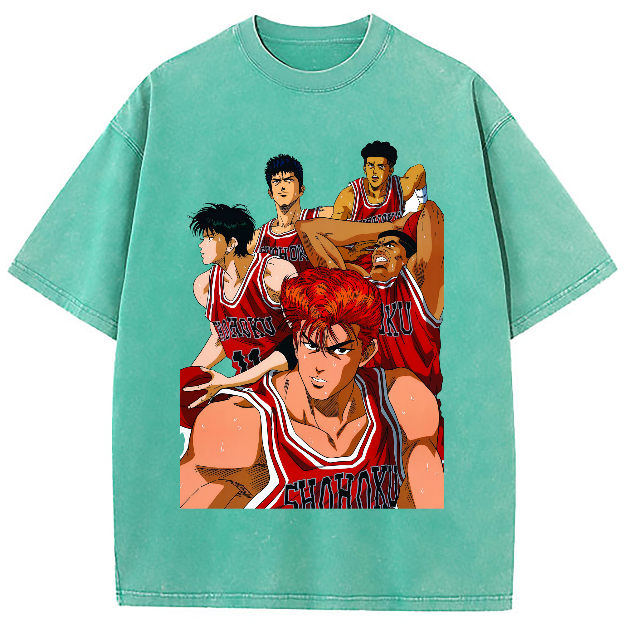 （画像用） SLAM DUNK／スラムダンク 綿100% ヴィンテージ風 半袖Tシャツ（フロントプリント）